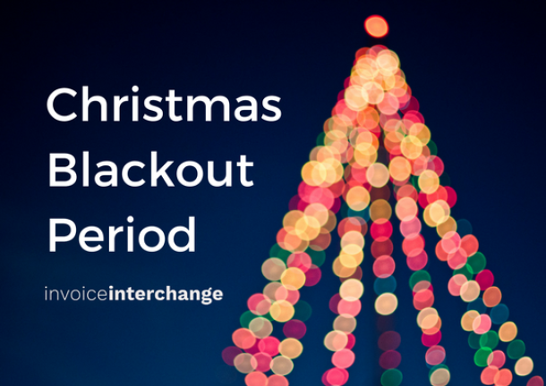text: Christmas Blackout Period Invoice Interchange