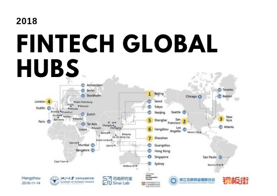 text: Fintech global hubs
