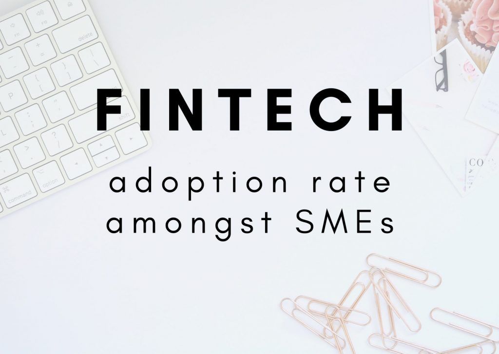text: Fintech adoption rate amongst SME's